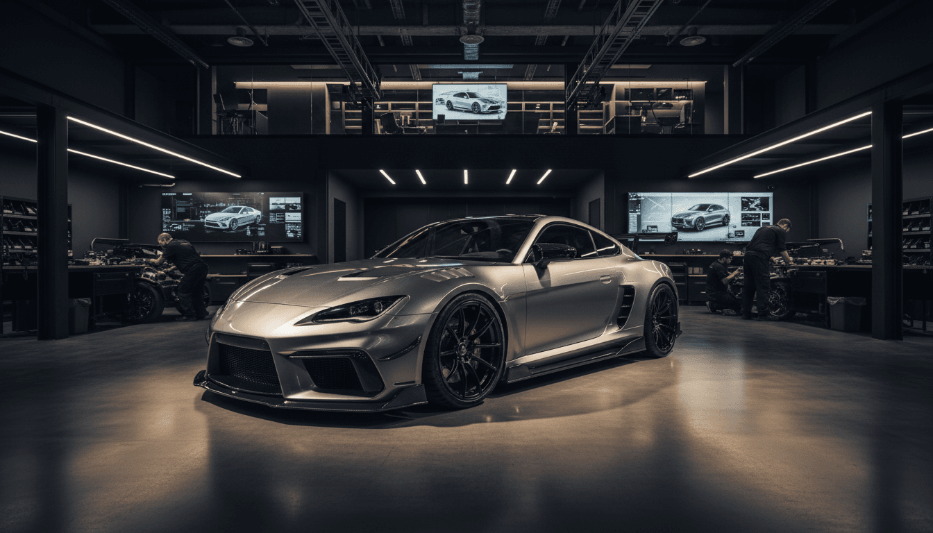 Widebody kit installed on a custom car